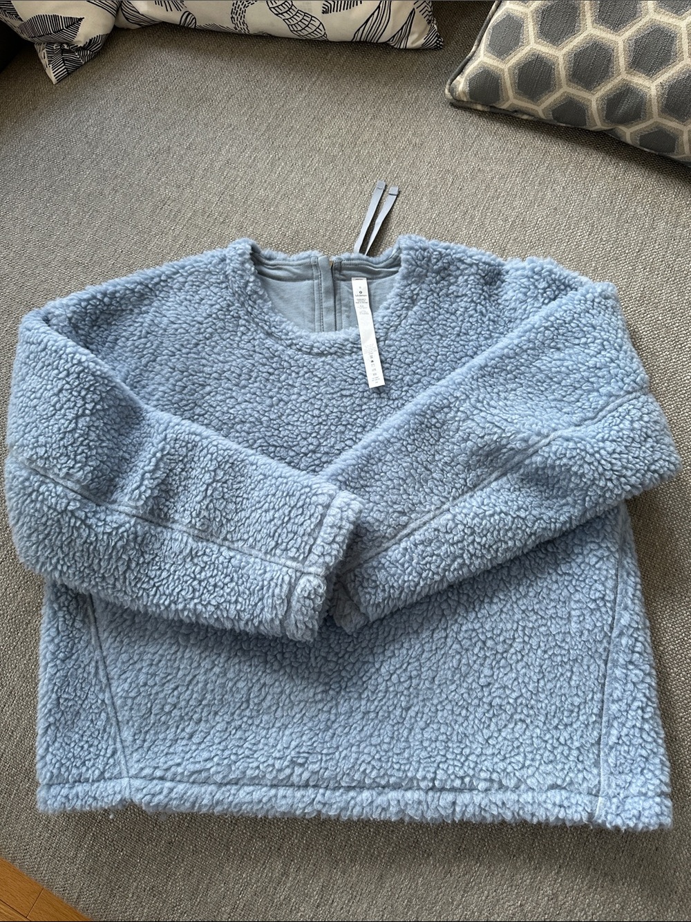 lululemon athletica Light Blue Sherpa Crew Pullover
